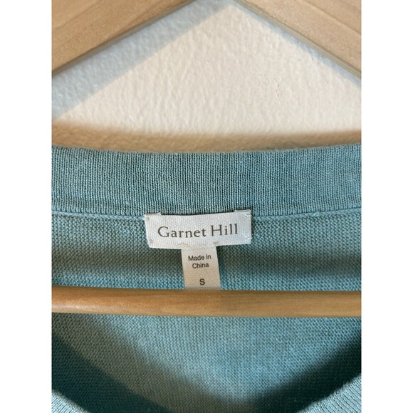 Garnet Hill S Small Oversized Linen V-neck Sweater Pullover Minimalist Coastal - Picture 3 of 5